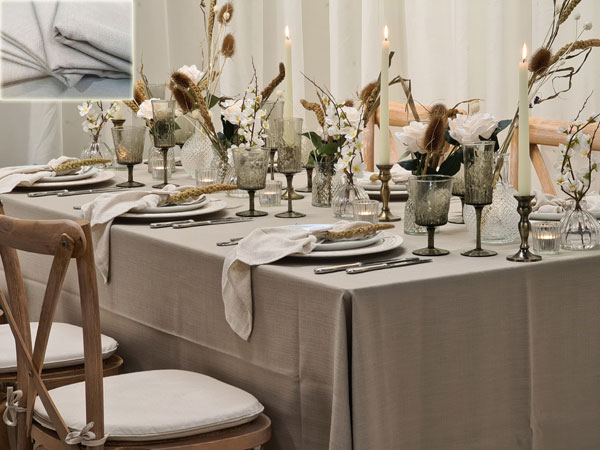 Grey - Natural Linen