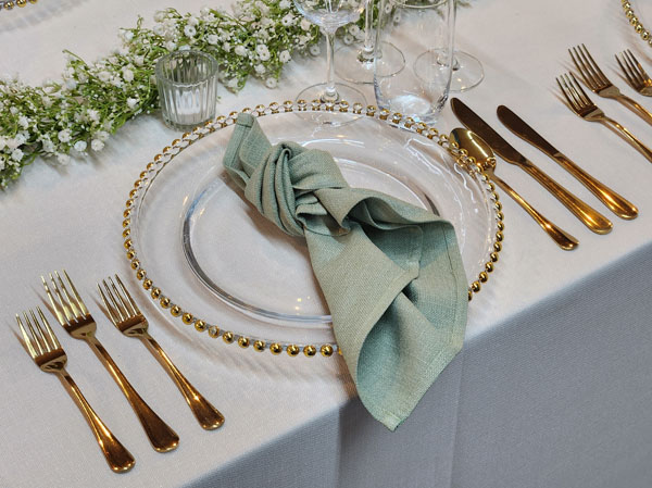 Gold Beaded Charger Plate